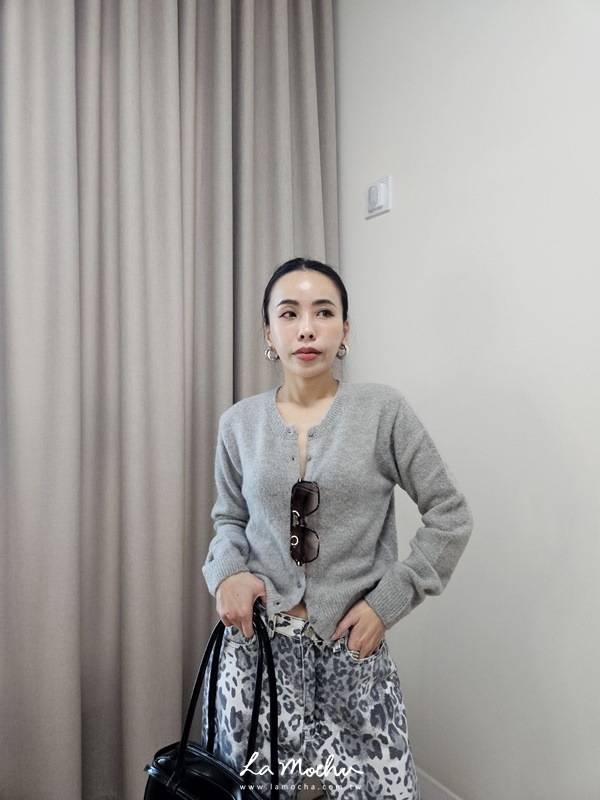 同色系排扣滾邊針織小外套